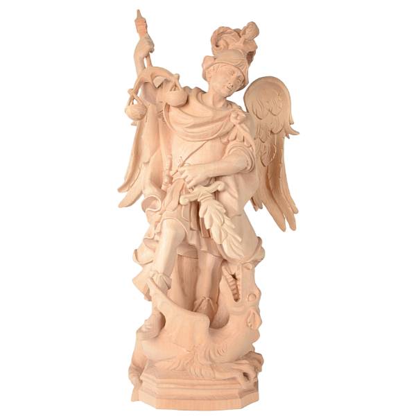 Heiliger Michael_geschnitzt_naturbelassen