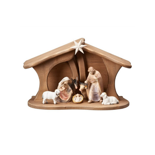 Pema Crèche de Noël 9 pièces dans l'étable familiale Luce