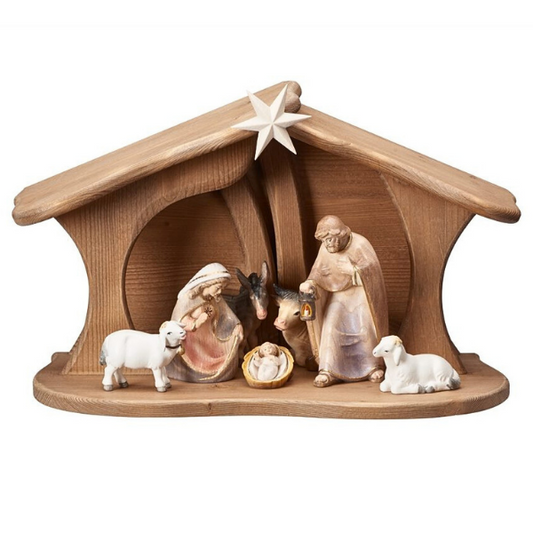 Pema Crèche de Noël 9 pièces dans l'étable familiale Luce