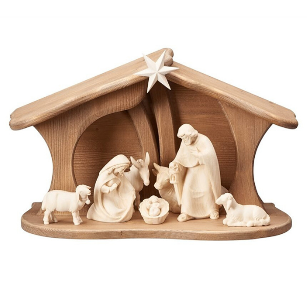 Pema Crèche de Noël 9 pièces dans l'étable familiale Luce