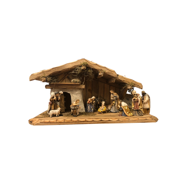 Crèche Kostner 12 pièces dans l'étable Allgäu