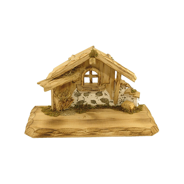 Étable classique de la crèche de Val Gardena