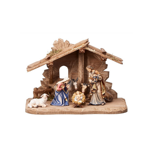 Crèche Kostner 8 pièces dans l'étable Tyroll
