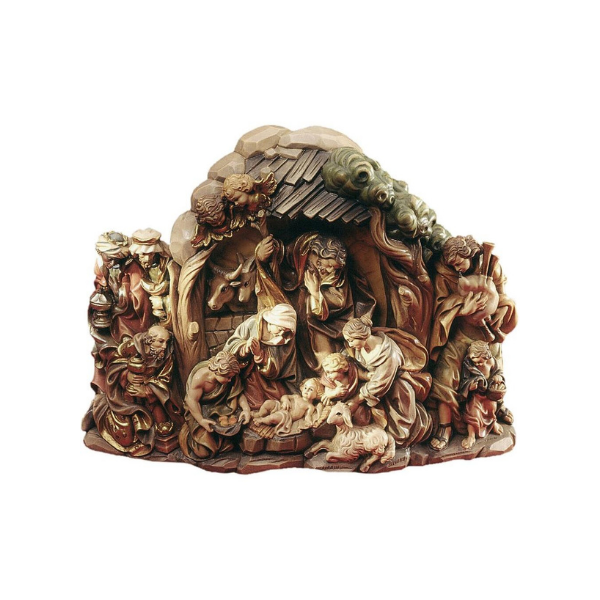 Crèche baroque en une seule pièce