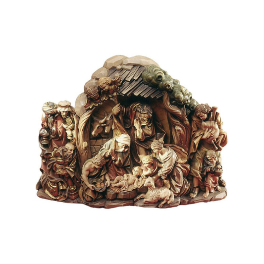 Crèche baroque en une seule pièce