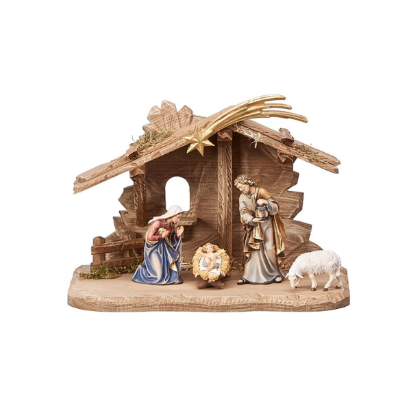 Crèche Kostner 7 pièces dans l'étable Tyrol