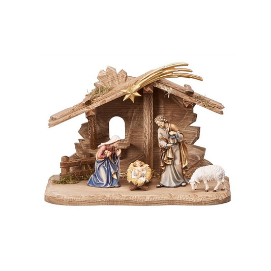Crèche Kostner 7 pièces dans l'étable Tyrol
