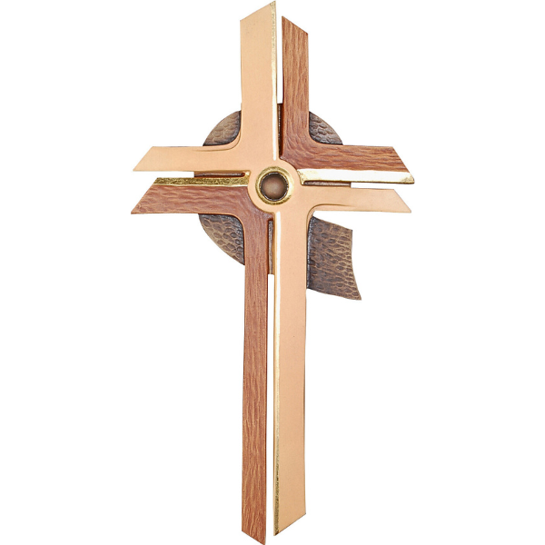 Besinnliches Kreuz_holzgeschnitzt_gold_gebeizt