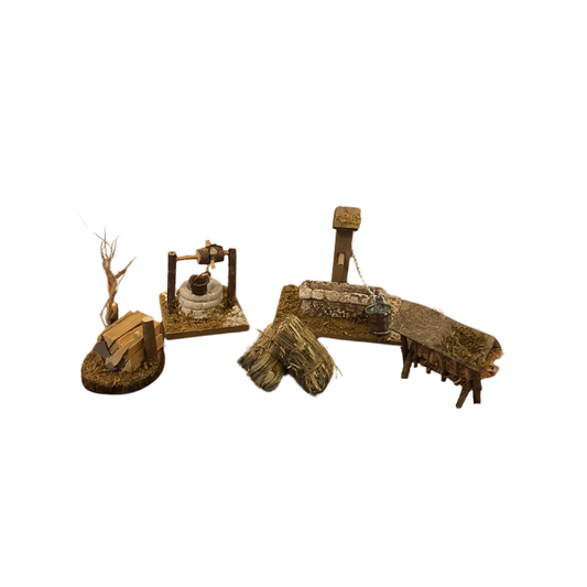 Grand set d'accessoires pour crèche