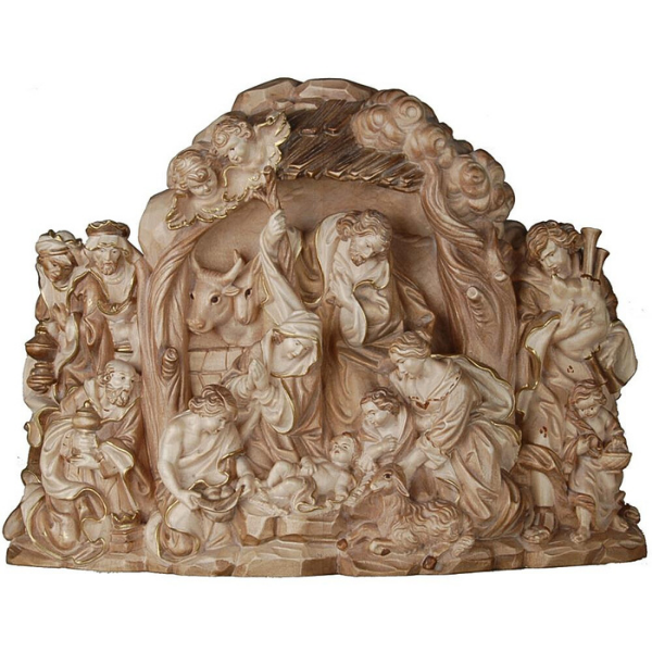 Crèche baroque en une seule pièce