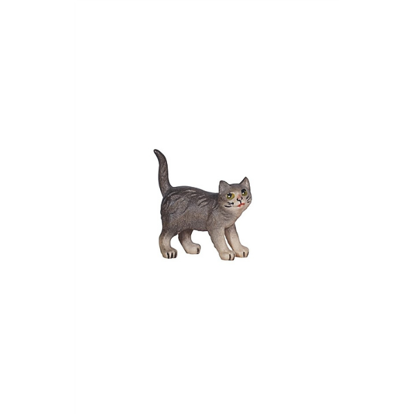 Holzschnitzerei_Katze stehend_color