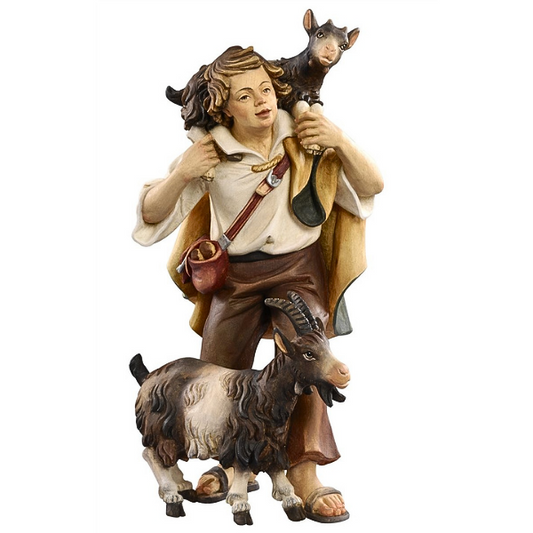 Kostner krippe_Hirte mit Ziegen_color