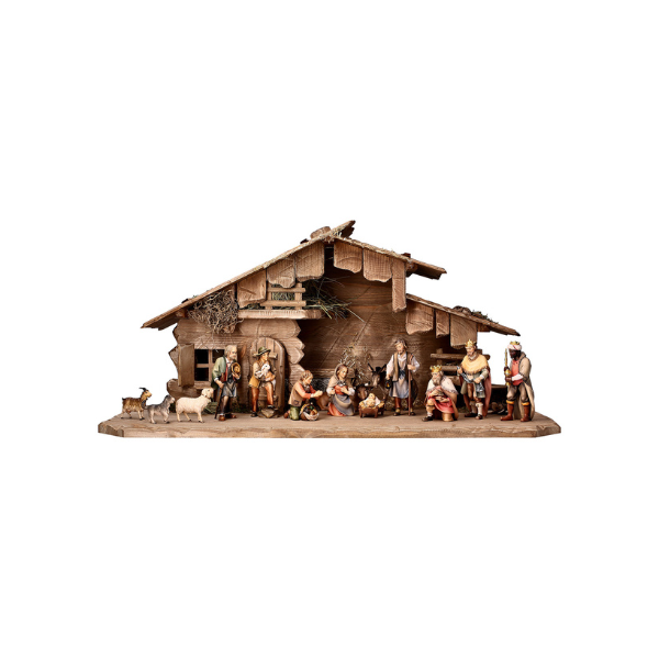Krippenset7 beleuchtet hirtenkrippe holzgeschnitzt color