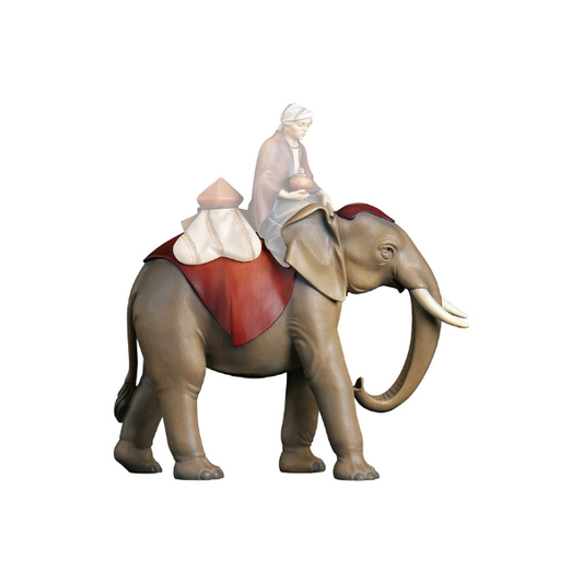 elefant kometkrippe holzgeschnitzt color
