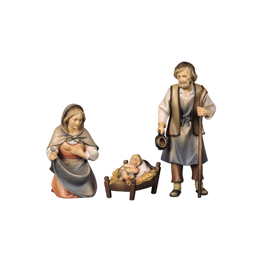 hl familie hirtenkrippe holzgeschnitzt color