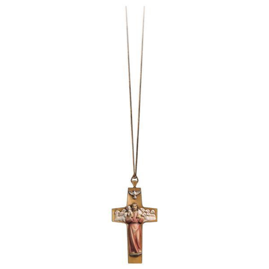 Collier Bon Pasteur avec pochette en velours